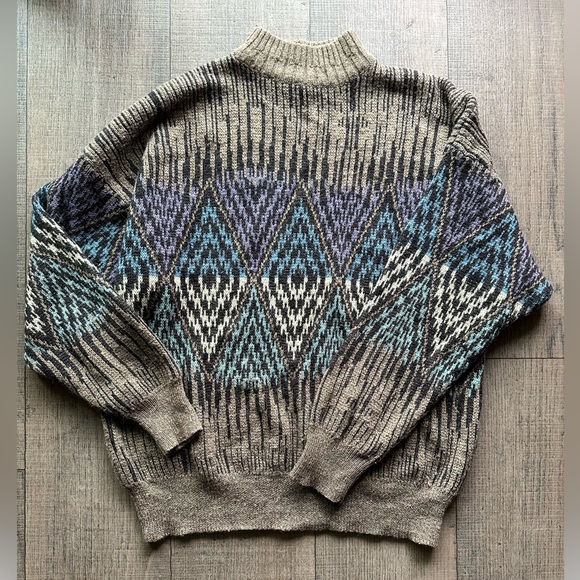 Vintage funky knit sweater size L - Picture 1 of 5